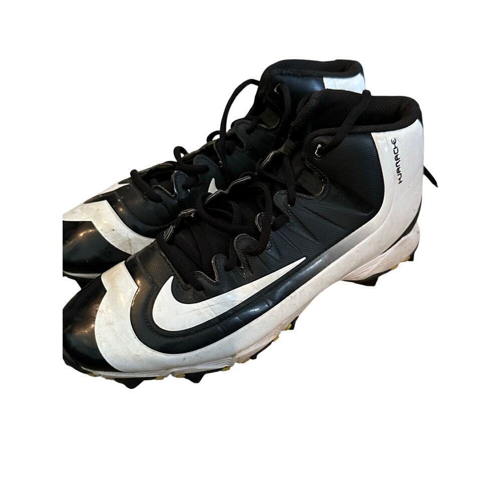 Nike Men's Black White BSBL Baseball Athletic Shoes Cleats Sneakers Size 8